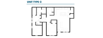 the floor plan of unit type c