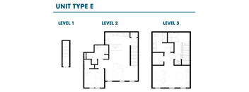 a floor plan of a room with different floor levels