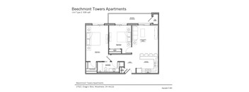2 Bedroom 1 Bath Premier