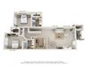 This is a 3D floor plan of a 1110 square foot 2 bedroom Serenity at The Sanctuary at Fishers Apartments in Fishers, IN.