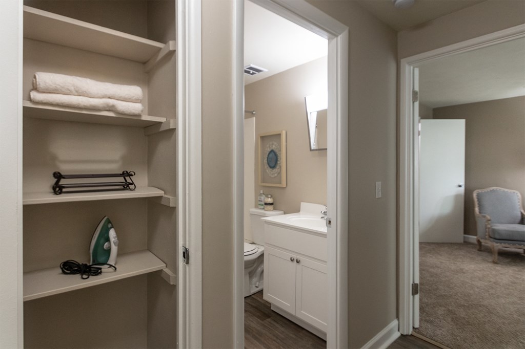 hall linen closet at Aspen Village, Ohio