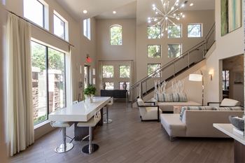 This is a photo of the leasing office/clubhouse at The Brownstones Townhome Apartments in Dallas, TX.