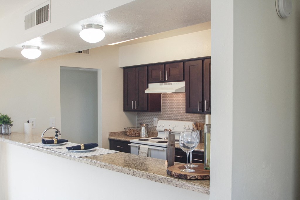 breakfast bar and kitchen  at The Biltmore, Dallas, Texas