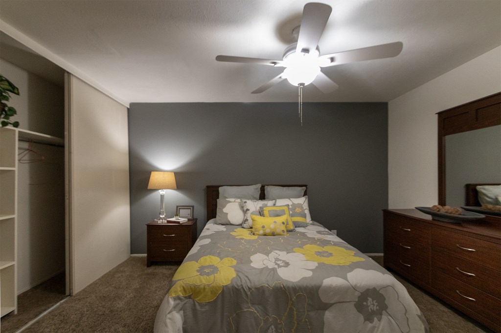 Bedroom With Ceiling Fan at The Biltmore, Dallas, Texas