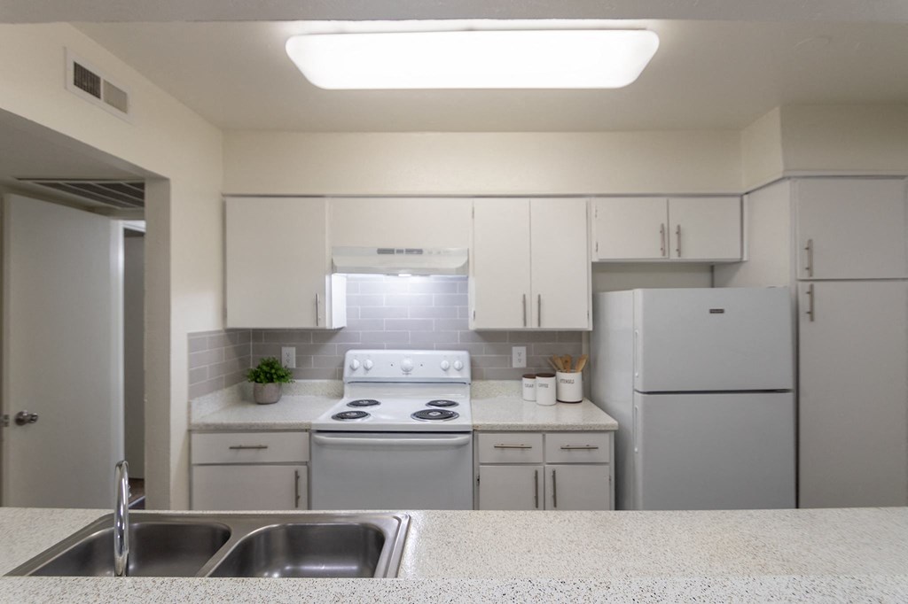 Modern Kitchen With Stainless Steel Appliances And Double Door Refrigerators at The Biltmore, Texas, 75231