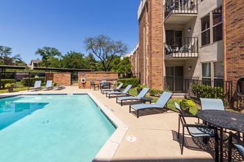 This is a photo of the secondary pool area at Cambridge Court Apartments in Dallas, TX.
