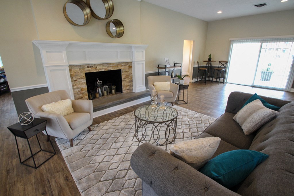 This is a photo of the kitchen in the resident clubhouse at Compton Lake Apartments in Mt. Healthy, OH.