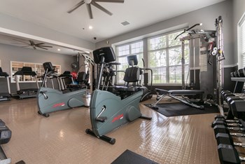 This is a photo of the 24-hour  fitness center at Fairfield Pointe in Fairfield, Ohio - Photo Gallery 54