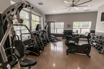 This is a photo of the 24-hour  fitness center at Fairfield Pointe in Fairfield, Ohio - Photo Gallery 53