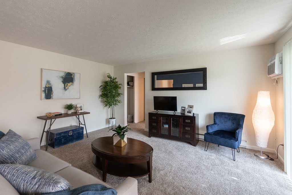 Carpeted Living Room at Fairfield Pointe, Fairfield