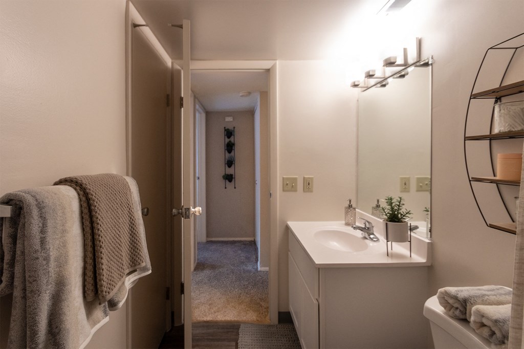 Modern bathroom  at Fairfield Pointe, Ohio