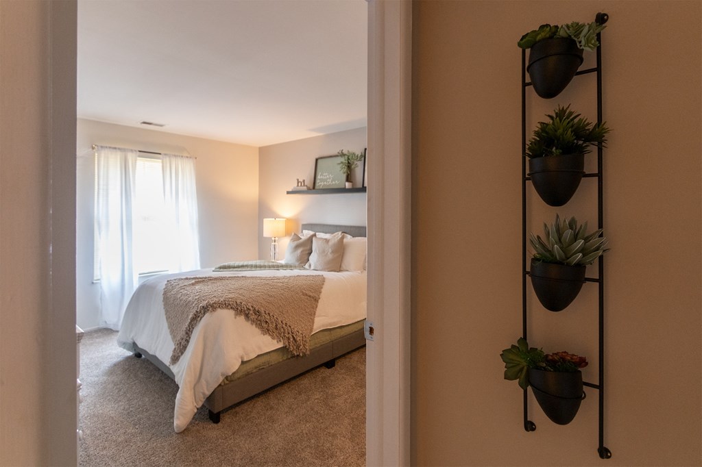 primary bedroom from the hallway  at Fairfield Pointe, Ohio, 45014