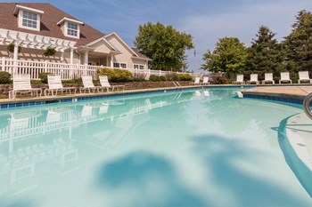 This is a picture of the  albamarle clubhouse pool area at Fairfield Pointe Apartments in Fairfield, Ohio. - Photo Gallery 11