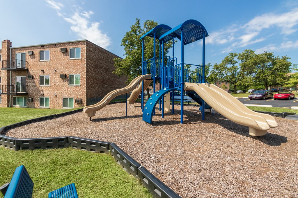 This is a photo of the playground at Lisa Ridge Apartments in the Westwood neighborhood of Cincinnati, Ohio.