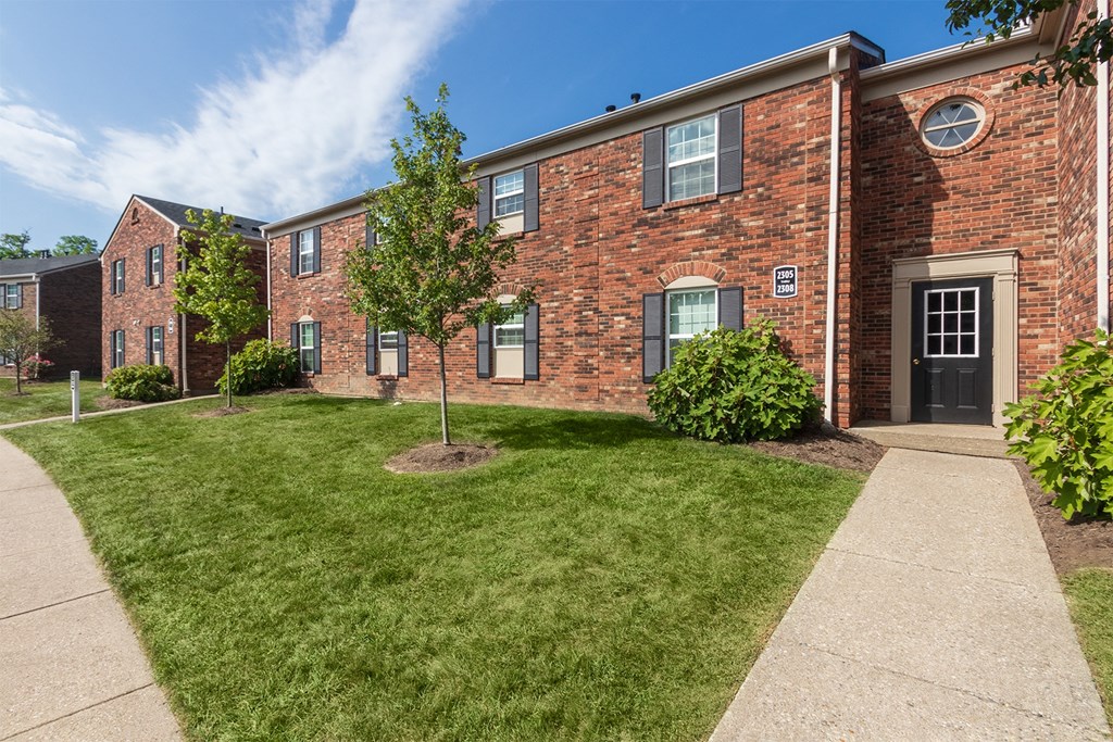 This is a photo of building exteriors at Montana Valley Apartments in Cincinnati, OH.