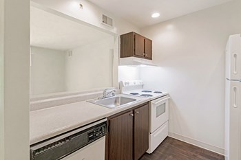 This is a photo the kitchen of the 925 square foot, Hazelnut 2 bedroom, 1 bath apartment at Montana Valley Apartments in the Westwood neighborhood of Cincinnati, OH. - Photo Gallery 2