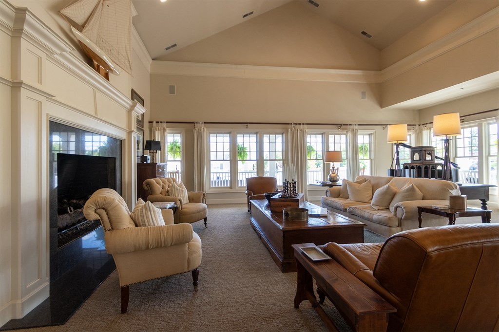 This is a photo of the clubhouse piano room at Nantucket Apartments in Loveland, Ohio.