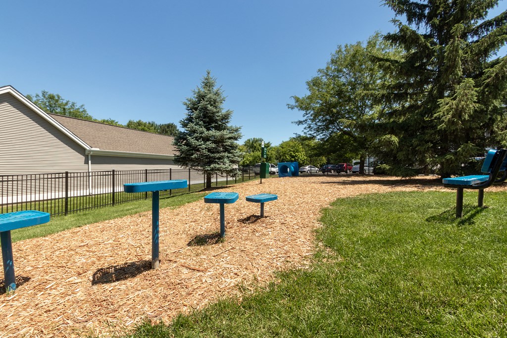 This is a picture of the off-leash dog park at Nantucket Apartments, in Loveland, OH.