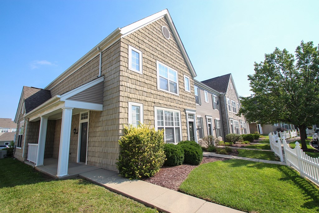 This is a picture of the building exteriors at Nantucket Apartments, in Loveland, OH.