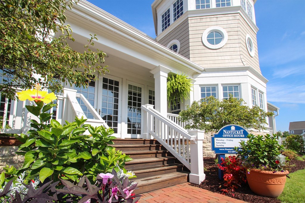 This is a picture of a leasing office at Nantucket Apartments, in Loveland, OH.