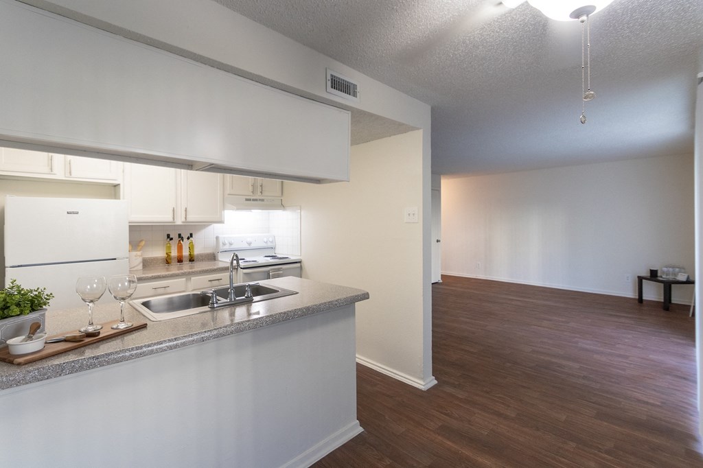 kitchen and hallway  at Princeton Court, Dallas, Texas