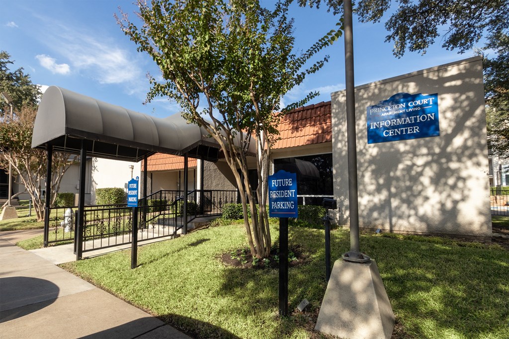 Leasing office entrance  at Princeton Court, Dallas