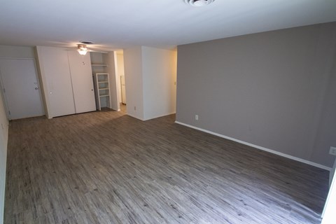 This is a photo of the living room in a 750 square foot 2 bedroom, 1 bath apartment at Park Lane Apartments in Cincinnati, OH.
