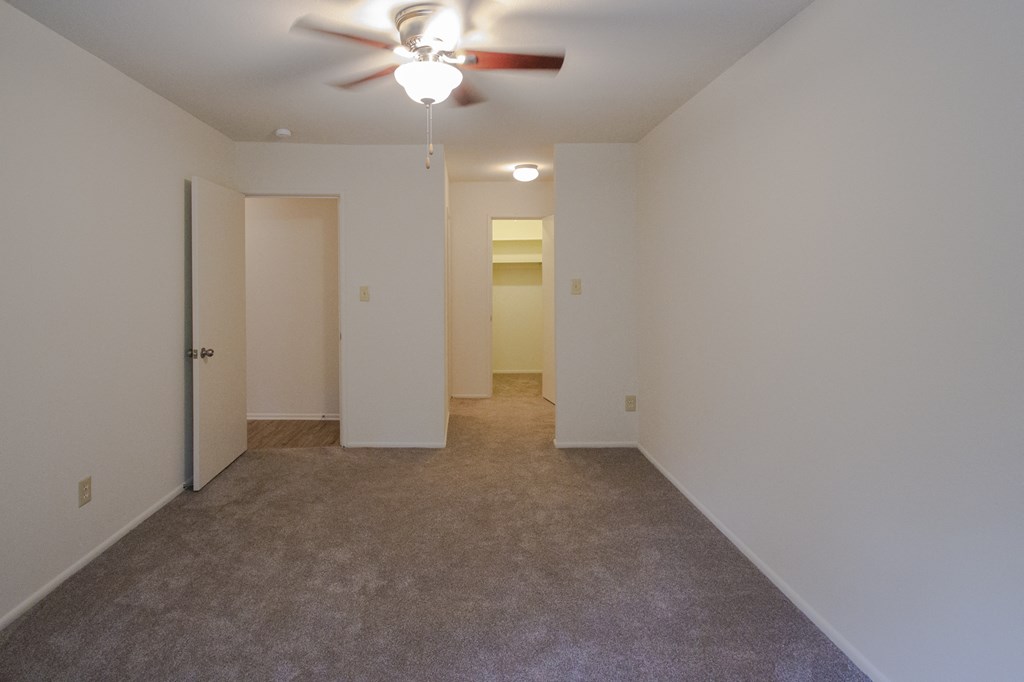 This is a photo of the primary bedroom in a 849 square foot 2 bedroom, 2 bath apartment at Park Lane Apartments in Cincinnati, OH.