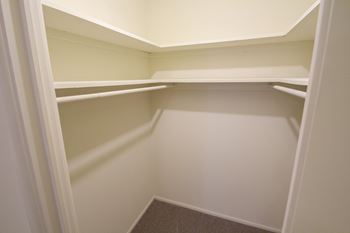 This is a photo of the walk-in closet in a 750 square foot 2 bedroom, 1 bath apartment at Park Lane Apartments in Cincinnati, OH.