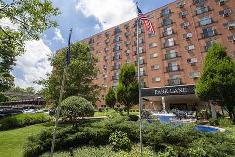 This is a photo of the grounds in front of Park Lane Apartments in Cincinnati, OH.