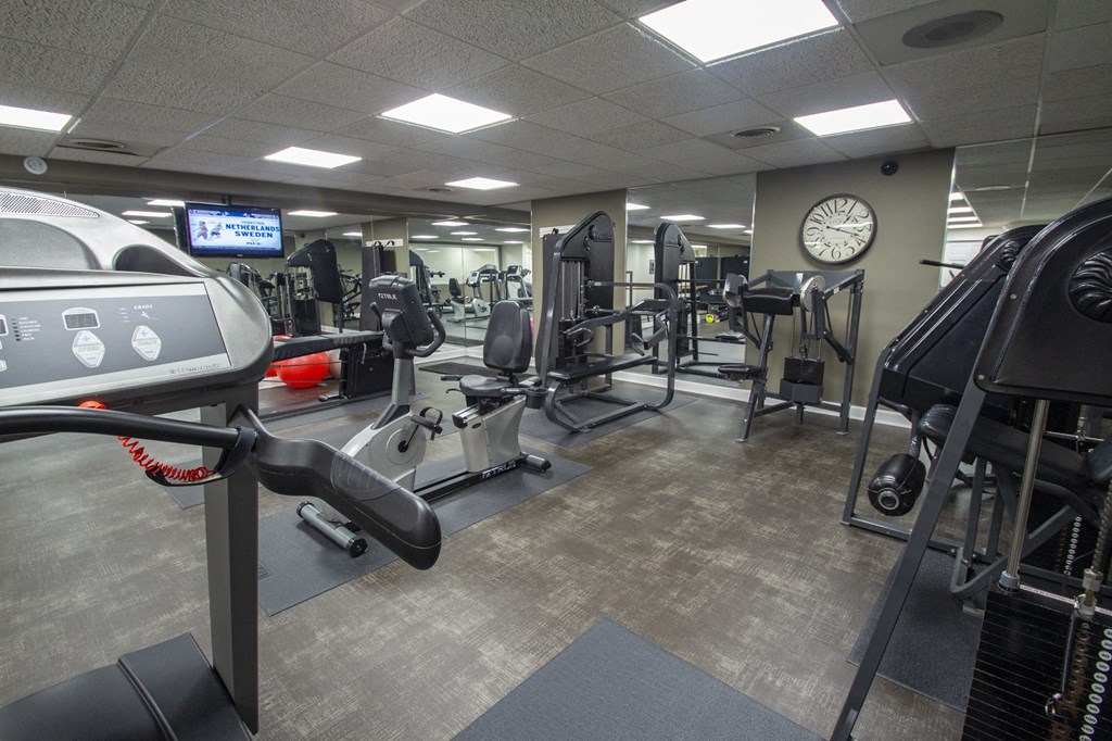 This is a photo of the 24-hour fitness center at Park Lane Apartments in Cincinnati, OH.