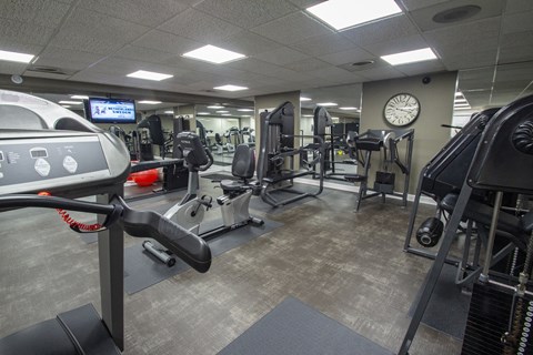 This is a photo of the 24-hour fitness center at Park Lane Apartments in Cincinnati, OH.