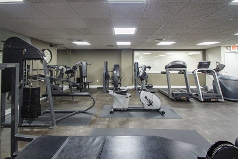 This is a photo of the 24-hour fitness center at Park Lane Apartments in Cincinnati, OH.