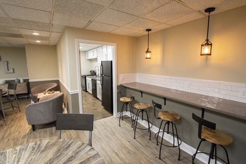 This is a photo of the resident social room at Park Lane Apartments in Cincinnati, OH.