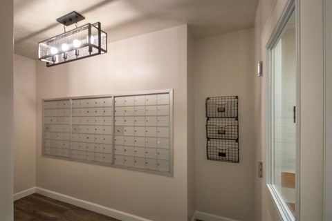 This is a photo of the mail room at Park Lane Apartments in Cincinnati, OH.