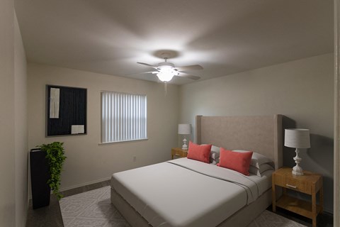 Bedroom ceiling light at Preston Park Apartments, Dallas, TX, 75240