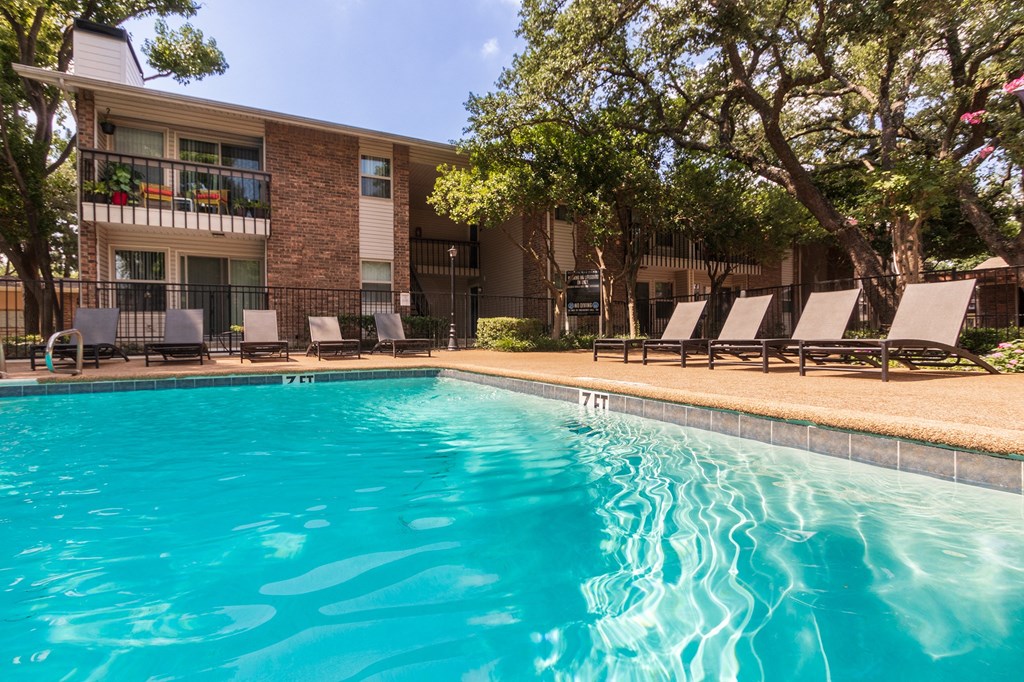 Swimming at Preston Park Apartments, Dallas, TX