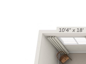 This is a 3D floor plan of a 1317 square foot 3 bedroom with den apartment at Park Lane Apartments in Cincinnati, OH.