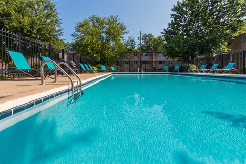 This is a photo of the pool area at Red Bank Reserve in Cincinnati, Ohio.