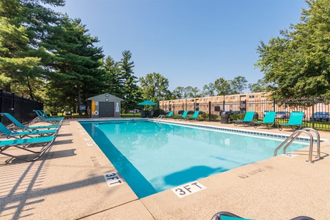This is a photo of the pool area at Red Bank Reserve in Cincinnati, Ohio.