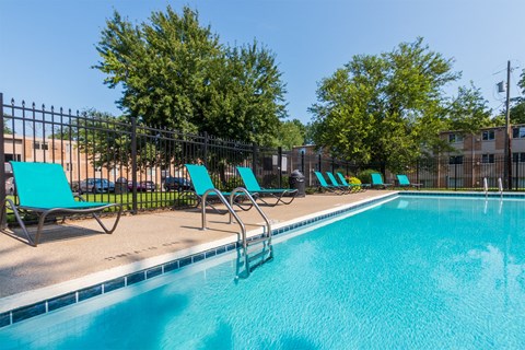 This is a photo of the pool area at Red Bank Reserve in Cincinnati, Ohio.