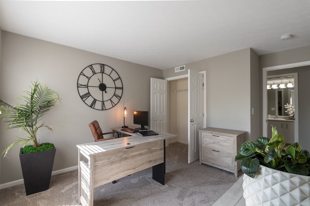 This is a photo of the third bedroom in the 1226 square foot 3 bedroom, 2 bath Hambletonian at Trails of Saddlebrook Apartments in Florence, KY.