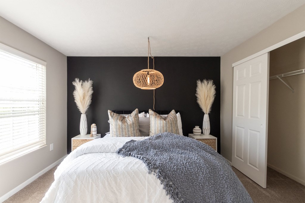 This is a photo of the second bedroom in the 1226 square foot 3 bedroom, 2 bath Hambletonian at Trails of Saddlebrook Apartments in Florence, KY.