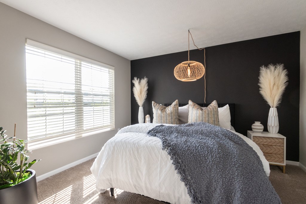 This is a photo of the second bedroom in the 1226 square foot 3 bedroom, 2 bath Hambletonian at Trails of Saddlebrook Apartments in Florence, KY.