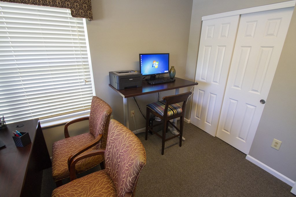 This is a photo of the business center at Trails of Saddlebrook Apartments in Florence, KY.