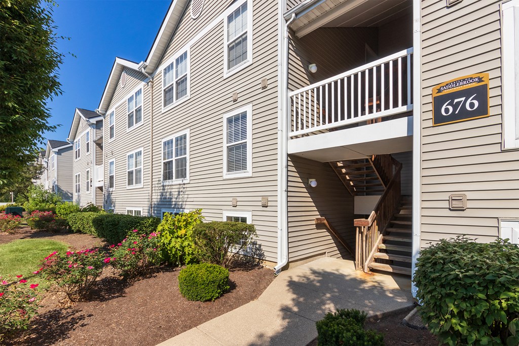 This is a photo of building exteriors/grounds at Trails of Saddlebrook Apartments in Florence, KY.