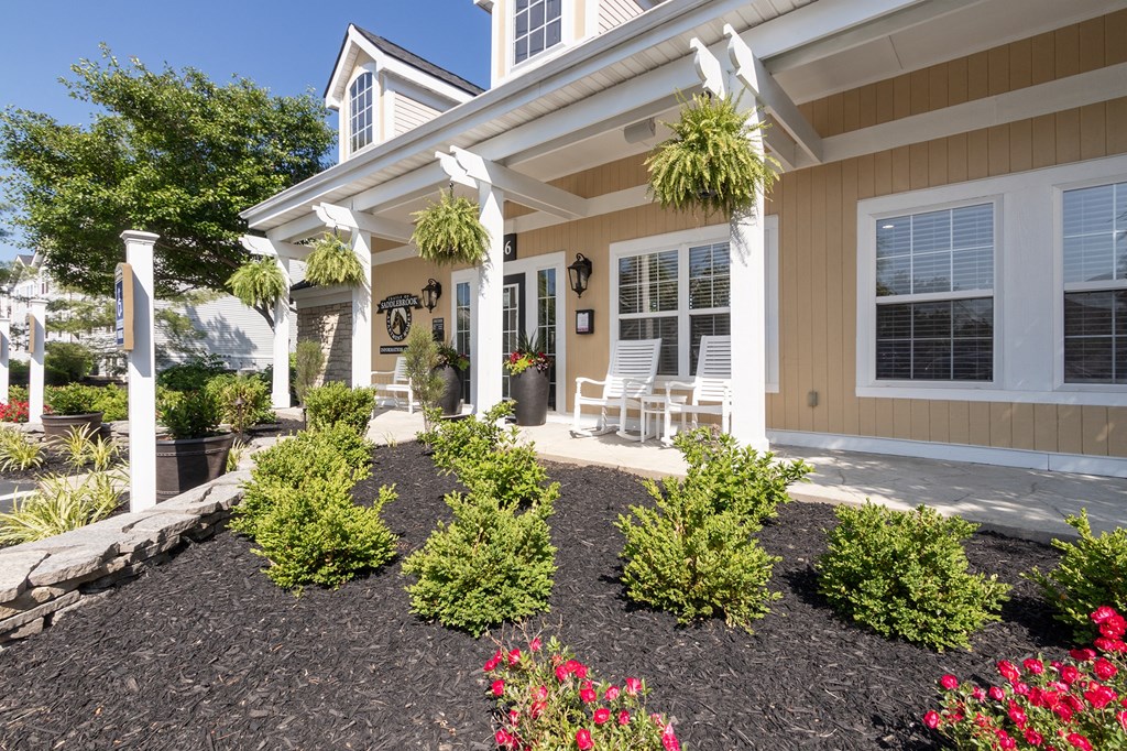 This is a photo of the leasing office/resident clubouse building exterior at Trails of Saddlebrook Apartments in Florence, KY.