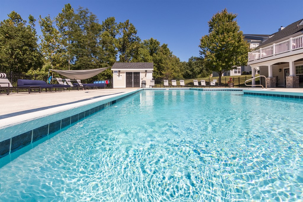 This is a photo of the pool area at Trails of Saddlebrook Apartments in Florence, KY.