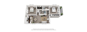 a floor plan of a bedroom apartment with a bathroom and a living room