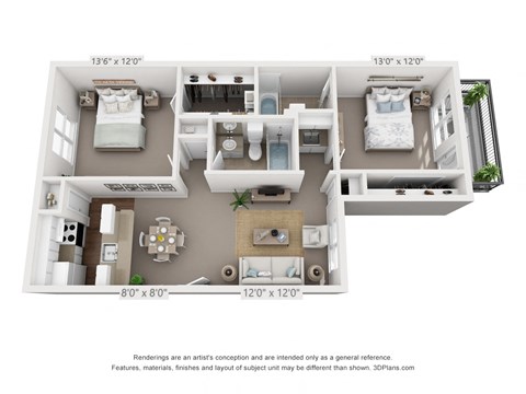 a floor plan of a bedroom apartment with a bathroom and a living room